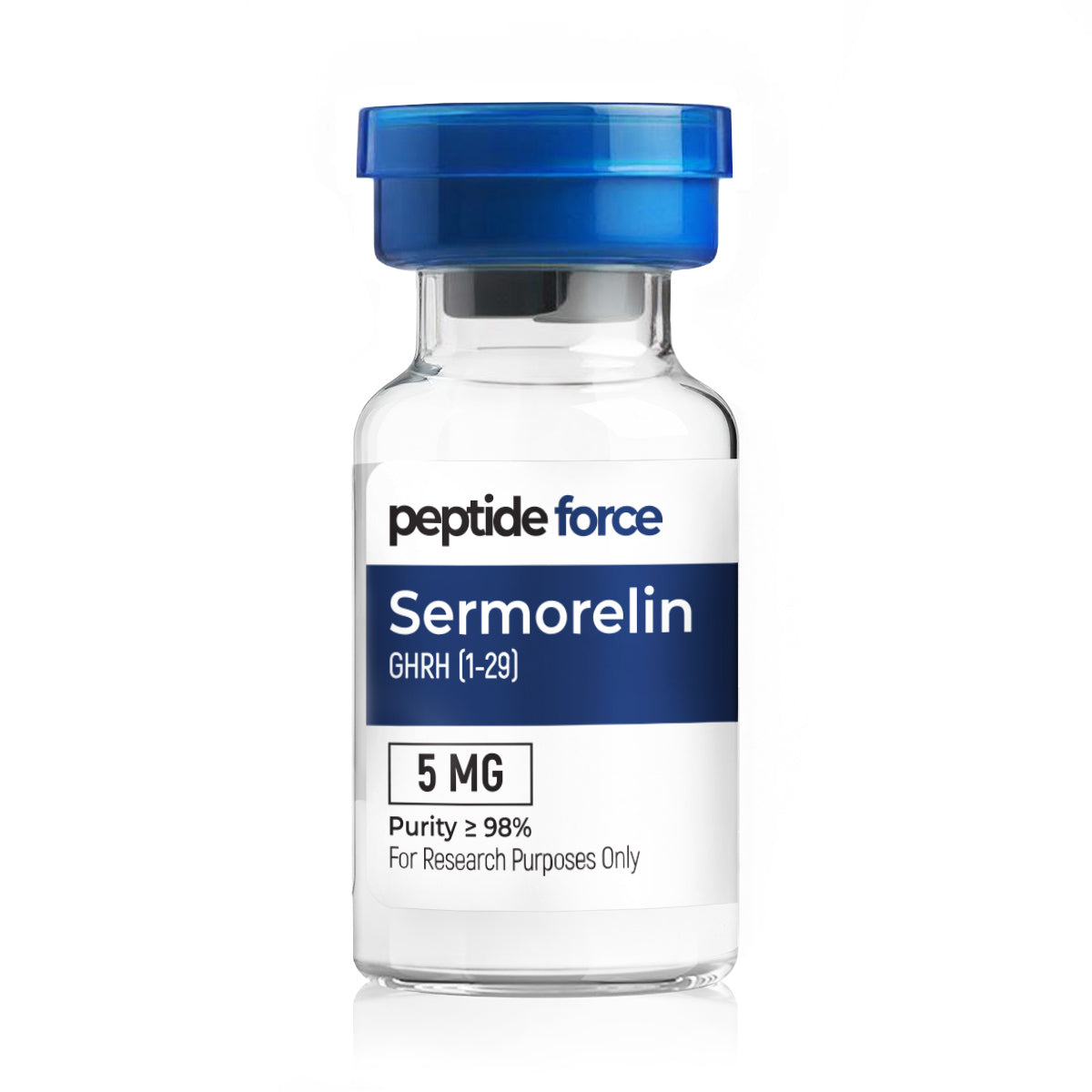 Sermorelin 5mg – лиофилизиран пептид, флакон за изследователски цели
